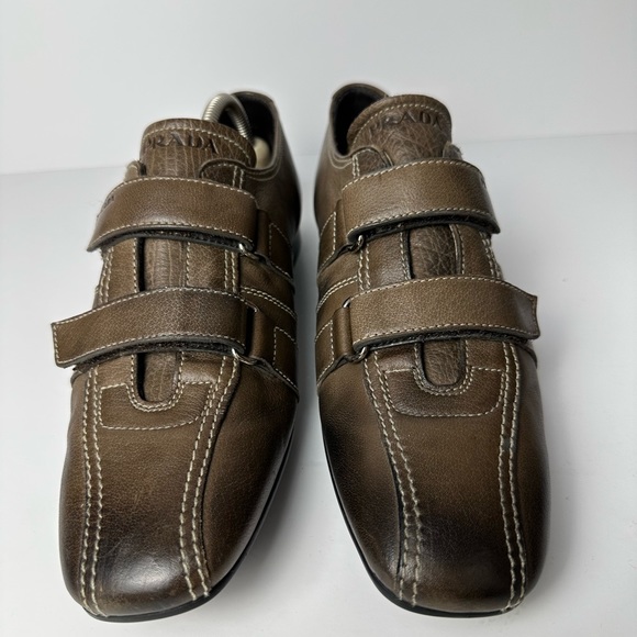 Men’s Prada Brown Leather Loafers Strap 8.5 US, 7.5 UK - Picture 3 of 8